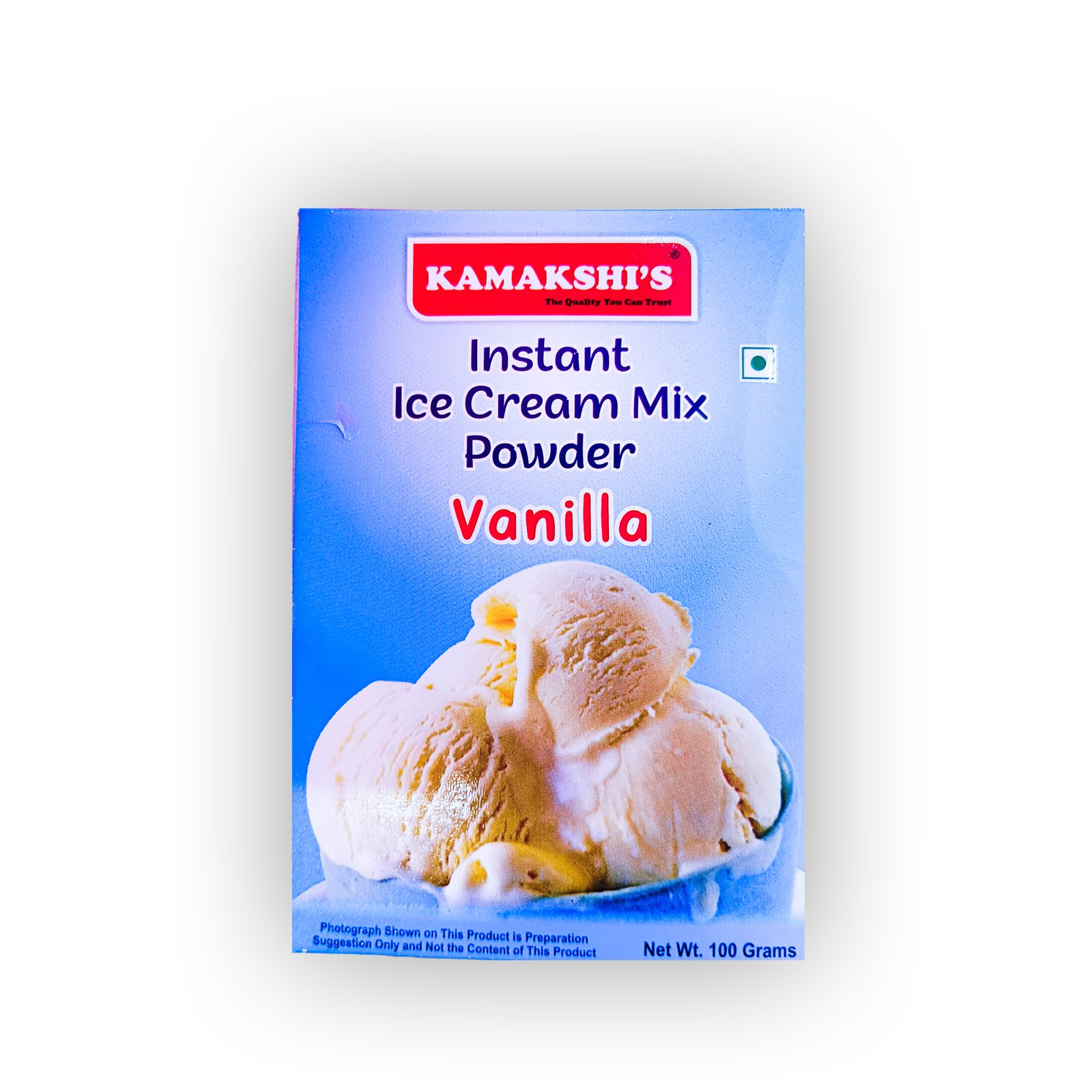 Kamakshis Instant Ice Cream Mix Powder Vanilla 100G